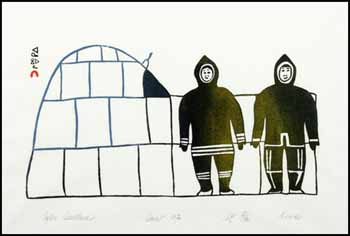 Igloo Dwellers by Anna Kingwatsiak sold for $438