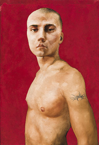Red Portrait by Attila Richard Lukacs vendu pour $15,000