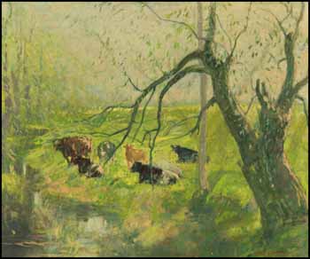 Contentment of Spring by Christian (Andreas) Gottfried Lapine sold for $1,170