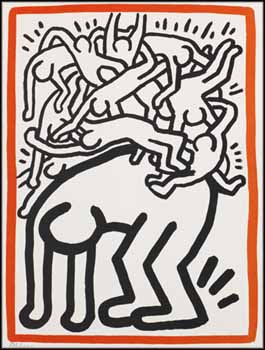 Fight AIDS Worldwide by Keith Haring vendu pour $2,000