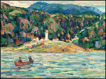 La Côte-Nord, vue du St-Laurent, près des Escoumins by Fleurimond Constantineau vendu pour $500