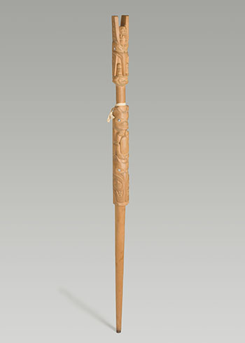 Tsimshian Talking Stick by Chief Alfred Joseph vendu pour $3,750