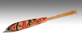 Haida Shark Paddle by Reg Davidson vendu pour $2,500