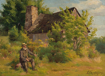 Outside on a Summer's Day by Joseph Charles Franchere vendu pour $1,000