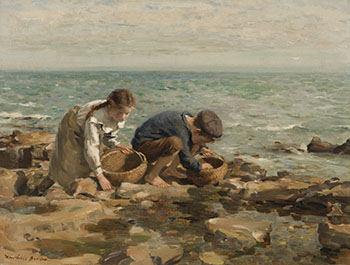 Whelk Gatherers by William Marshall Brown vendu pour $6,875