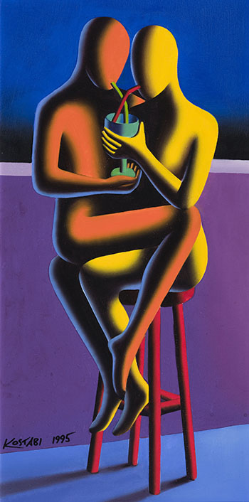 P.D.A. by Mark Kostabi vendu pour $1,500