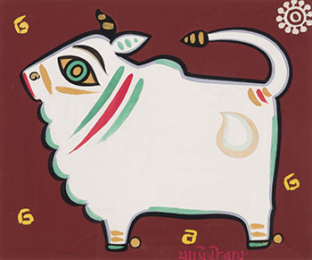 Sacred Bull by Jamini Roy vendu pour $5,000