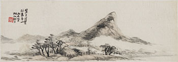 Miniature Mountain Landscape by Wu Hufan vendu pour $1,375