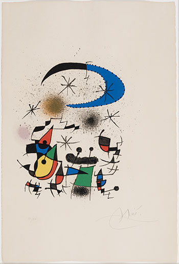 Petite fête de nuit by Joan Miró vendu pour $6,875