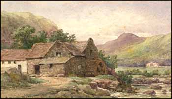 Old Mill with Waterwheel by George Harlow White sold for $431
