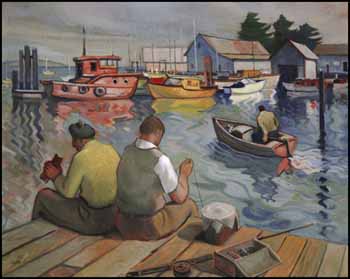 Fishing for Cod, Sidney, BC by Henry George Glyde vendu pour $46,000