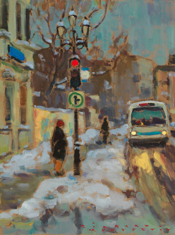 L'arret d'autobus by Richard Montpetit sold for $2,000