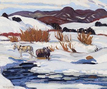 Winter Scene by Randolph Stanley Hewton vendu pour $20,000