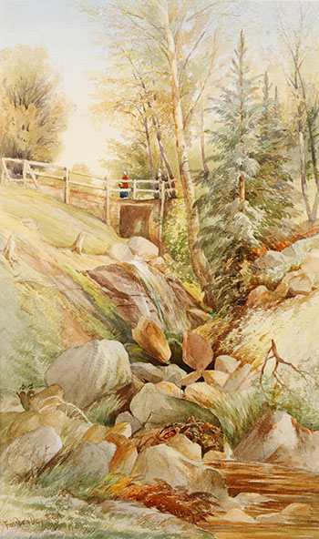 A Waterfall Near Halifax, NS by Forshaw Day vendu pour $1,000