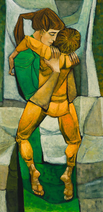 Mother and Child by Ronald John Spickett sold for $1,250