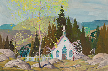 White Church, Laurentians by Graham Noble Norwell vendu pour $2,500