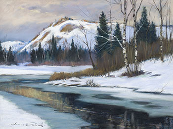 Devil's River, Early Spring by Thomas Hilton Garside sold for $1,500