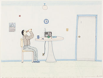 Blue Room by Annie Pootoogook vendu pour $6,875