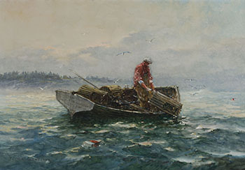 The Lobster Fisherman by Jack Lorimer Gray vendu pour $13,750