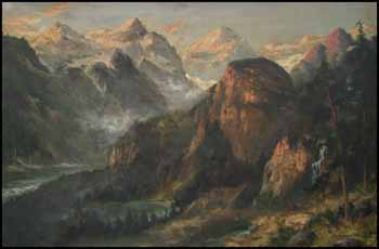Mountainous Landscape by Reverend J. Williams Ogden sold for $2,300