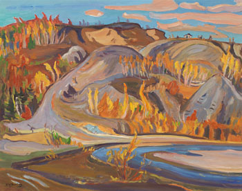 Bonanza Creek - Yukon, NWT by Ralph Wallace Burton sold for $3,438