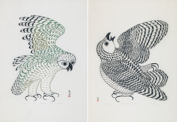 Two Prints by Kananginak Pootoogook sold for $4,063