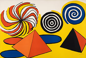 Spirals & Pyramids by Alexander Calder sold for $4,375