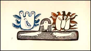 Seals Stalk the Owls by Lucy Quinnauyuak sold for $863