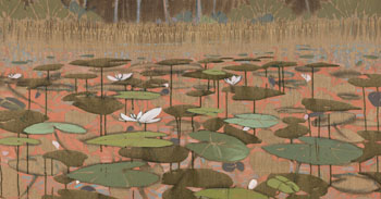 Wild Rice, Lily Pads, Summer Breezes by Edward William (Ted) Godwin vendu pour $10,030