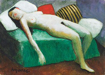 Nude on Green Bed by Henry Wanton Jones vendu pour $2,813