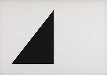 Black and White Pyramid by Ellsworth Kelly sold for $2,813