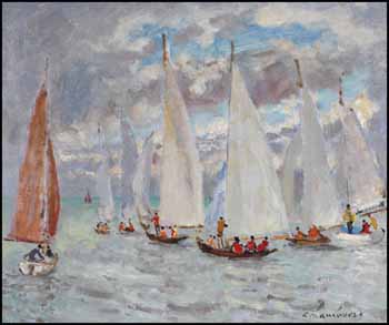 École de voile (Deauville) by André Hambourg sold for $11,700