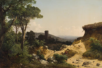 Montemasso, Near Florence by Karoly Marko the Younger vendu pour $8,750