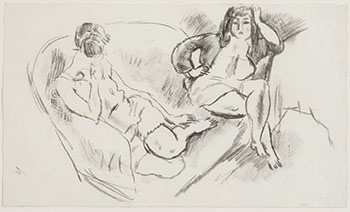 Deux Femmes by Jules Pascin vendu pour $1,500