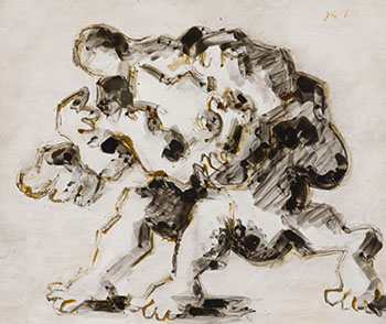 Study for The Couple by Jacques Lipchitz sold for $4,375