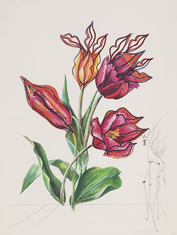Tulips and Lips (from Florals) by Salvador Dali sold for $1,000