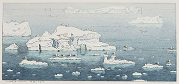 Sea Gull of Antarctic by Toshi Yoshida sold for $625