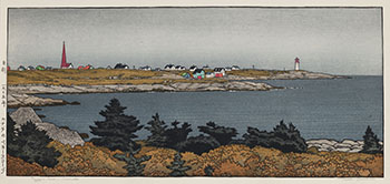 Peggy's Cove, Canada by Toshi Yoshida vendu pour $1,750