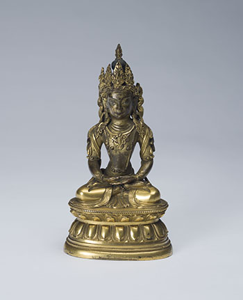 A Tibetan Gilt Bronze Seated Figure of Amitayus, 17th to 18th Century by Tibetan Art sold for $4,063