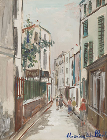Promenade dans la ruelle by Maurice Utrillo vendu pour $18,750