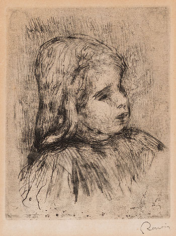 Claude Renoir, de trois-quarts à droite by Pierre-Auguste Renoir sold for $3,750