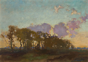 Tree & Sunset by Lionel Lemoine FitzGerald sold for $28,125