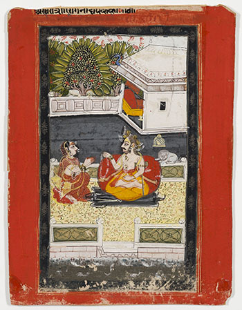 A Rajasthan Painted Miniature of an Aesthetic and Lady, 19th Century by Indian Art vendu pour $625