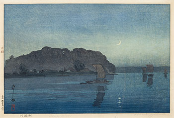 Tone River (Tonegawa) by Hiroshi Yoshida vendu pour $1,875