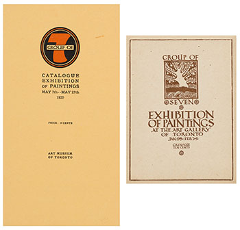 Two First Edition Group of Seven Exhibition Catalogues by  Group of Seven sold for $3,125