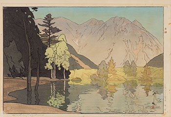 Mount Hodaka (Hodakayama) by Hiroshi Yoshida vendu pour $1,500