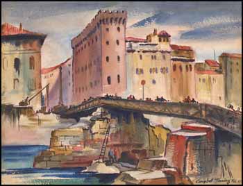 Bridge in Italy by George Campbell Tinning vendu pour $431