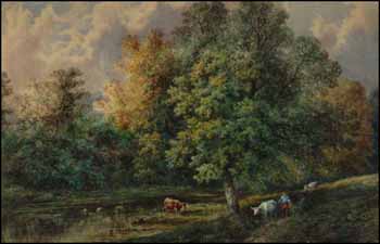 Grazing on the Credit River by James Hoch sold for $920