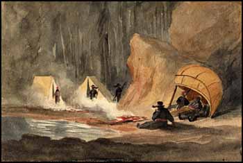 Encampment on an Island in the Ottawa by Early 19th Century Canadian School vendu pour $2,070
