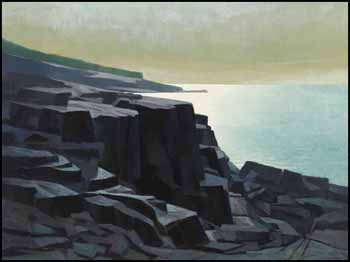 Shore of Stone: Prim Point, NS, on Bay of Fundy, Near Digby by Alan Caswell Collier vendu pour $19,890